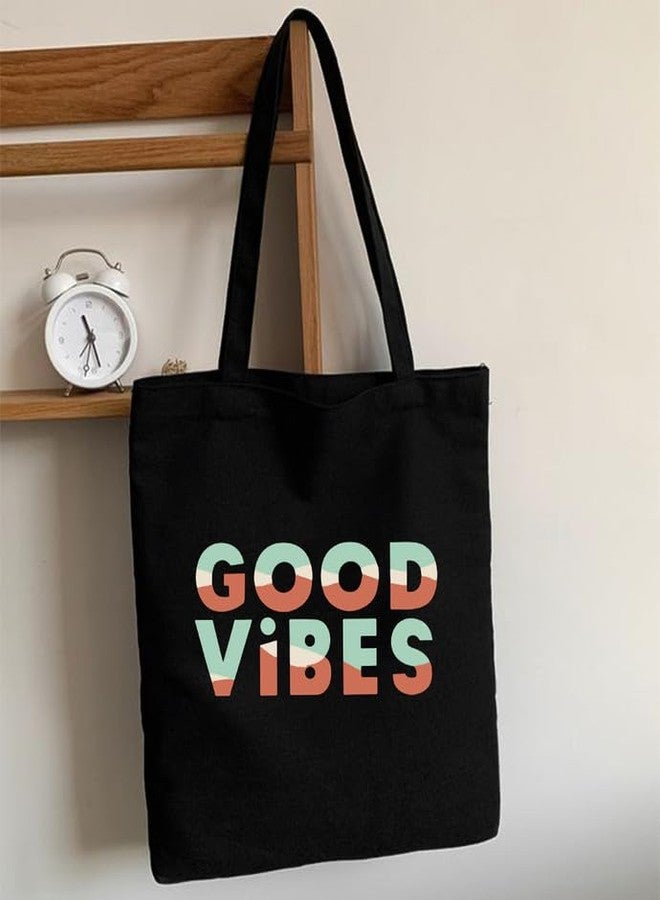 TrendoPrint Large Capacity Aesthetic Tote Bag for Womens & Girls with Zip Closure 15kg weight Capacity (14x16 inches) for College, Office Use and Groceries (TP16) - Image 2