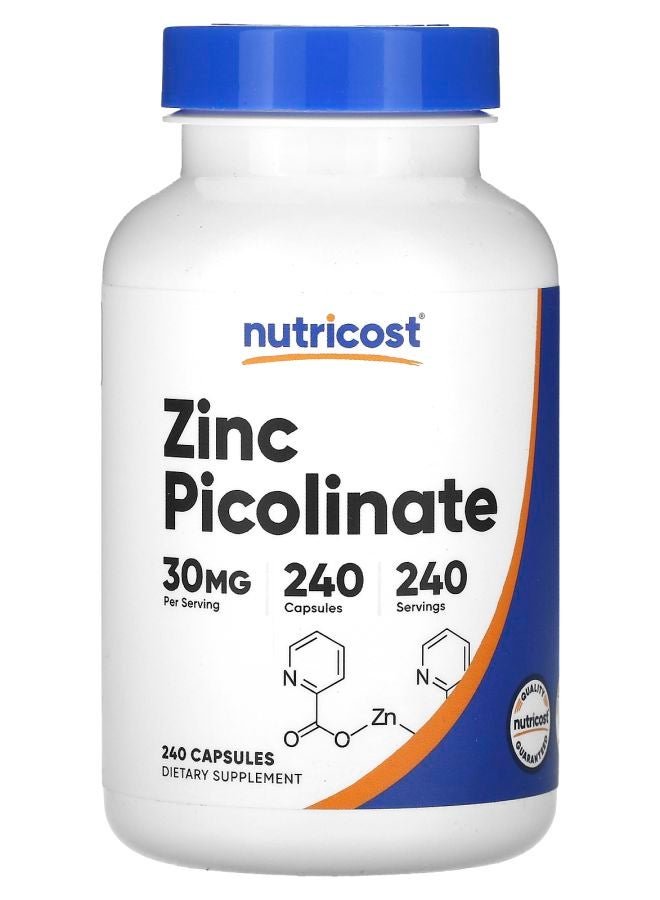 Nutricost Zinc Picolinate 30 mg 240 Capsules