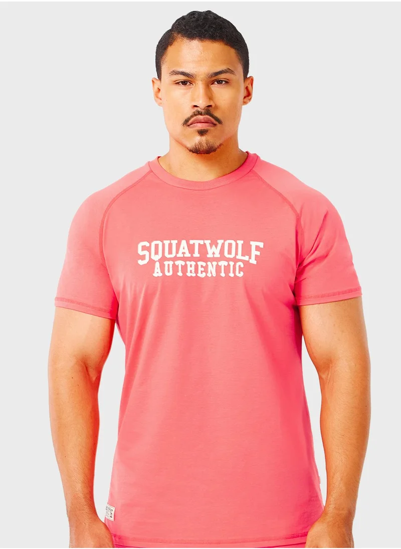 SQUATWOLF Golden Era Raglan Muscle T-Shirt