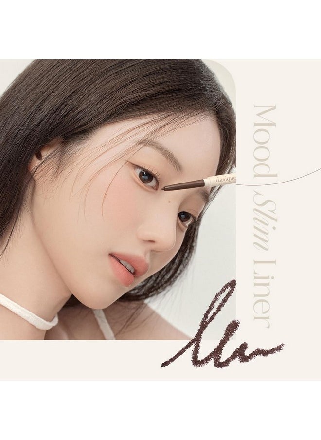 Mood Slim Liner (07 Soft Peach) Waterproof Eyeliner Soft Gliding Retractable Eye Contour Aegyosal