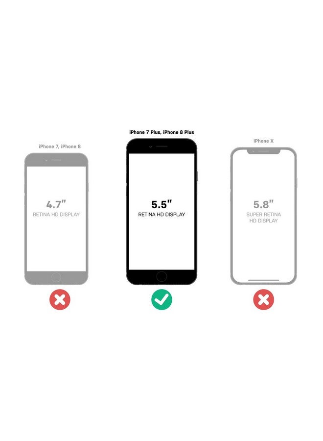 أوتربوكس جراب OtterBox Defender Series لهاتف iPhone 8 Plus وiPhone 7 Plus (فقط) - أسود، قوي ومتين، مع حماية للمنافذ، يتضمن حاملًا بمشبك الحافظة