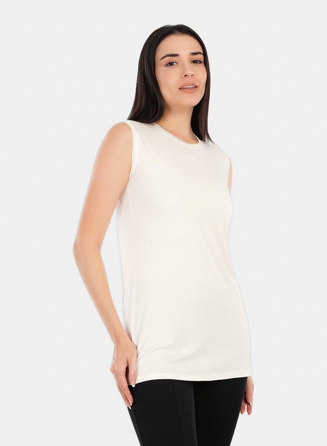 Carina Viscose Sleeveless Long T-Shirt - Image 1