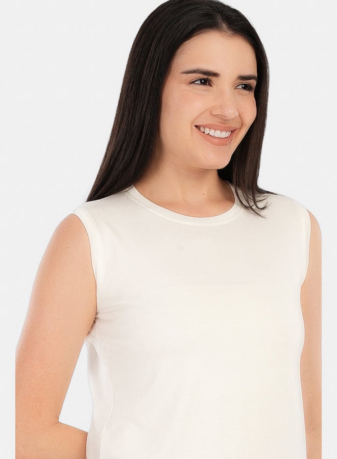 Carina Viscose Sleeveless Long T-Shirt - Image 4