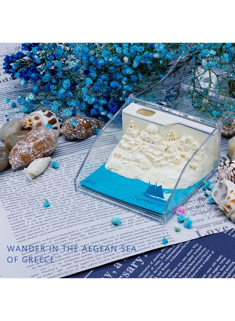 Generic Aegean Sea Paper Carving 3D Notebook Desktop Decoration Gift  - Image 2