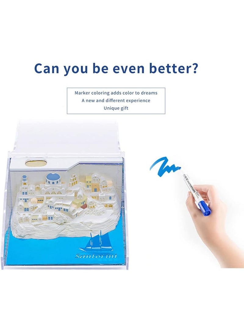 Generic Aegean Sea Paper Carving 3D Notebook Desktop Decoration Gift  - Image 5