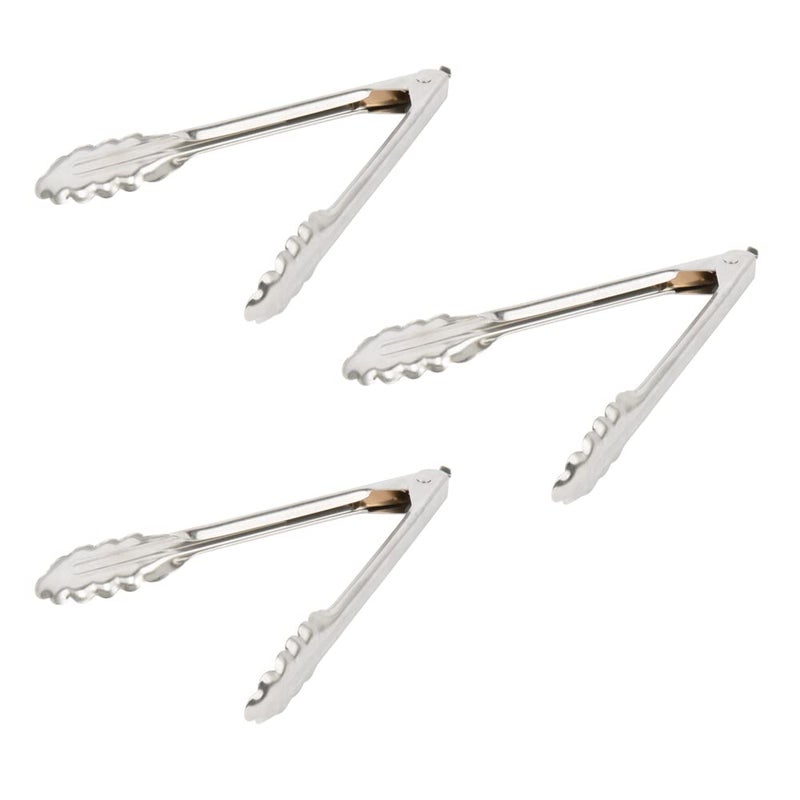 Edlund 9 inch 3Pack Premium Stainless Steel Heavy Duty Locking Tongs