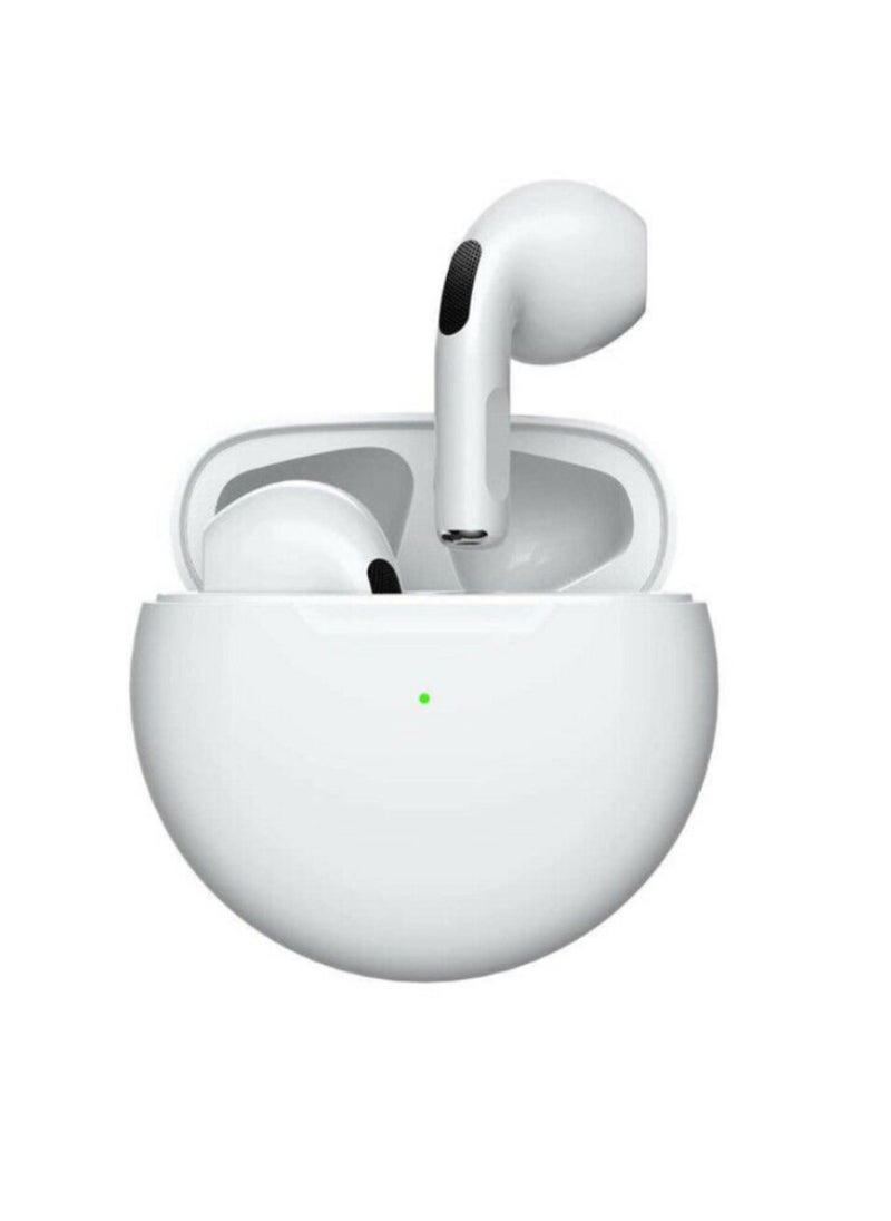 DIGI CORE - Pro 6 TWS True Wireless Headphones Bluetooth Earphone Earbuds Bass Headset Wireless Earbuds In-Ear Earbuds Lightweight Bluetooth 5.0 Headphones With Mic Multimode Headphone (White) - Image 1