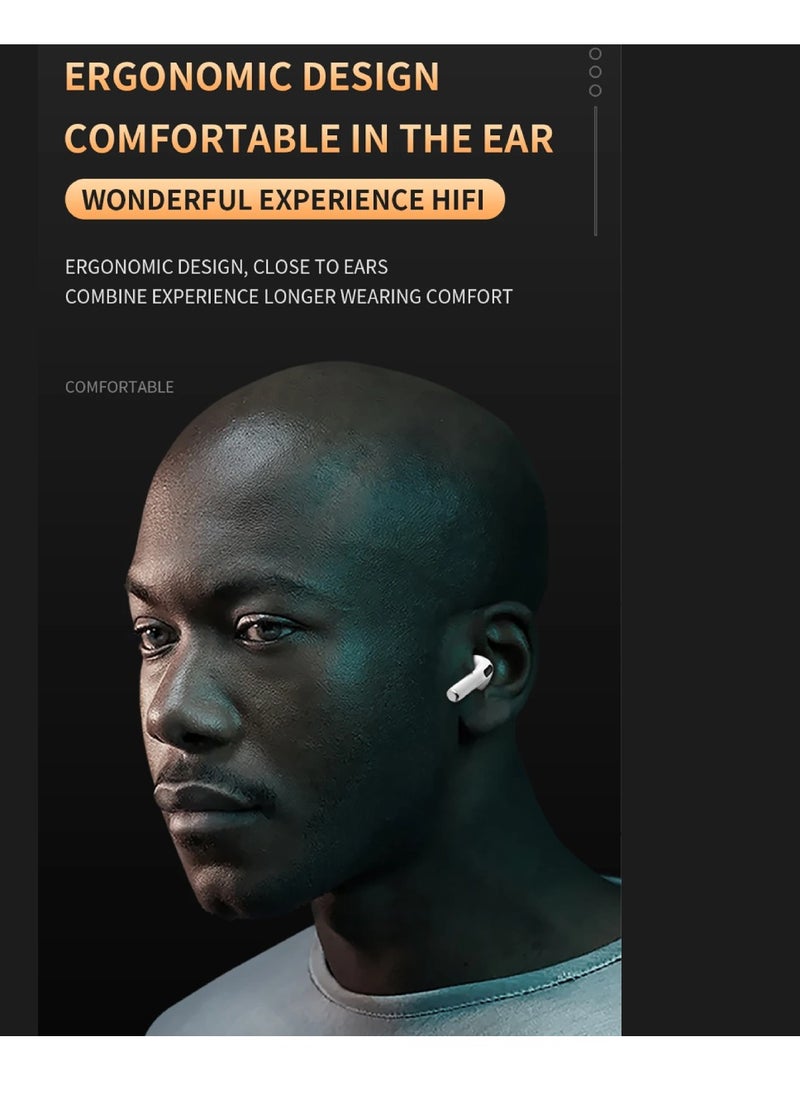 DIGI CORE - Pro 6 TWS True Wireless Headphones Bluetooth Earphone Earbuds Bass Headset Wireless Earbuds In-Ear Earbuds Lightweight Bluetooth 5.0 Headphones With Mic Multimode Headphone (White) - Image 1