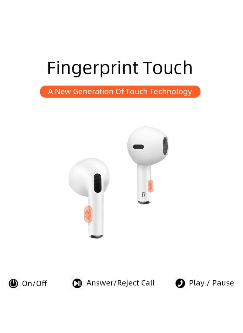DIGI CORE - Pro 6 TWS True Wireless Headphones Bluetooth Earphone Earbuds Bass Headset Wireless Earbuds In-Ear Earbuds Lightweight Bluetooth 5.0 Headphones With Mic Multimode Headphone (White) - Image 1