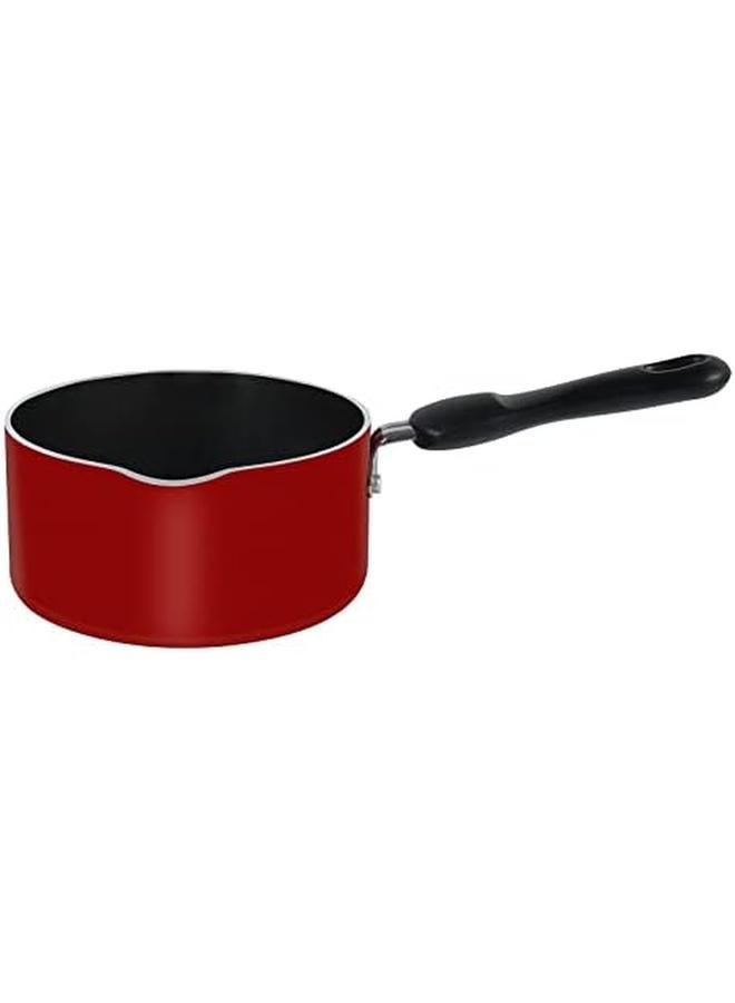 Prestige Classique Aluminum 14 Cm Milk Pan Non Stick Surface Comfortable Grip Handle Red  - Image 2
