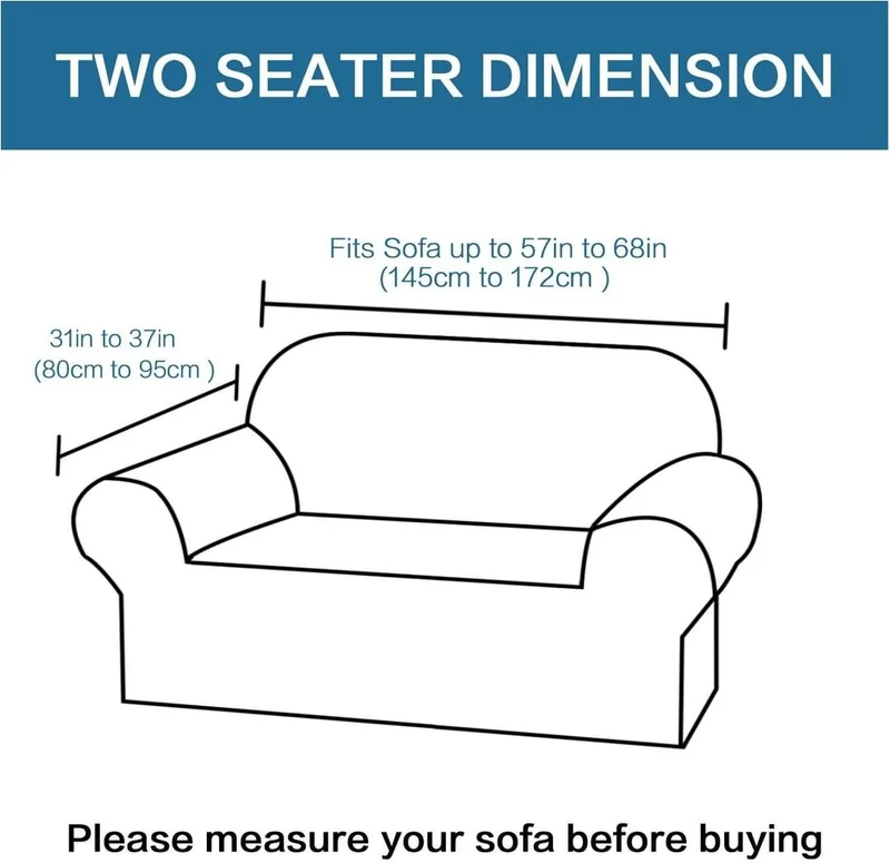 Elgeyar Jacquard Sofa, Sofa, Sofa Bed Cover Rod Pattern Flexible WITHOUT SKIRT For 2-PERSON Sofa