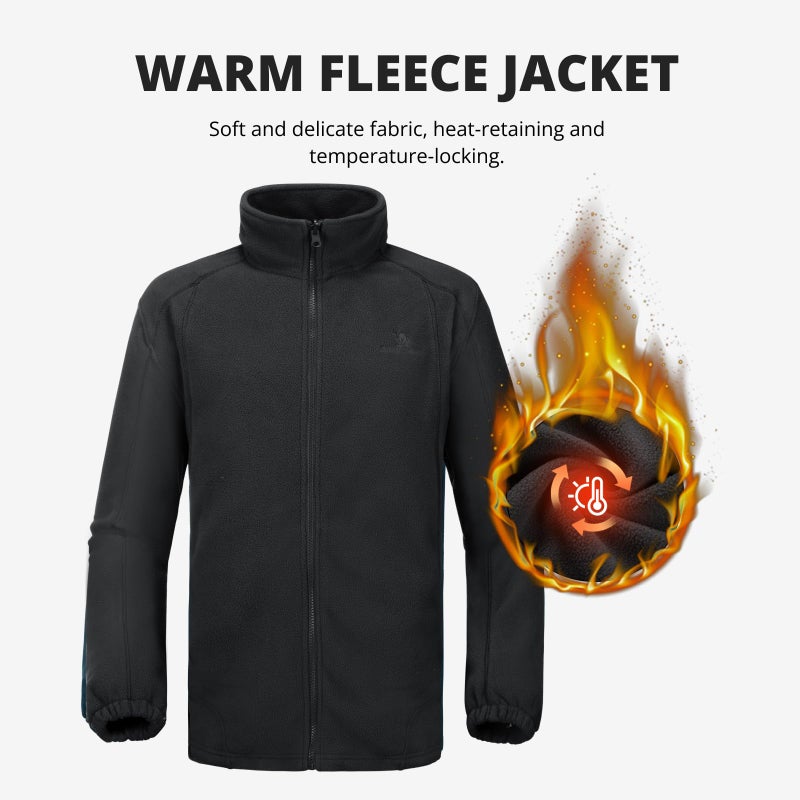 CAMEL CROWN Men's 3 in 1 Ski Snow Jacket Waterproof Winter Snow Coat Windproof Warm Fleece Lining Hiking Jacket Hooded Rain Jacket Dark Grey/Black S - Image 4
