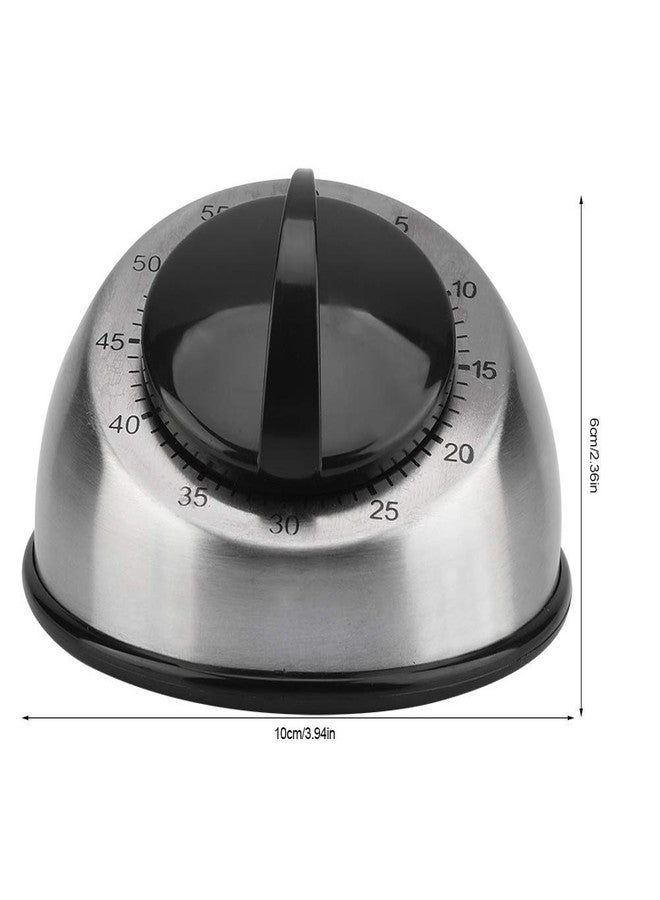 Beufee 2 Pcs Kitchen Timers for Cooking, Stainless Steel 60 Minutes Kitchen Timer Mechanical Wind-up Timer Time Reminder Clock Timer Cooking Alarm Clock - Image 3