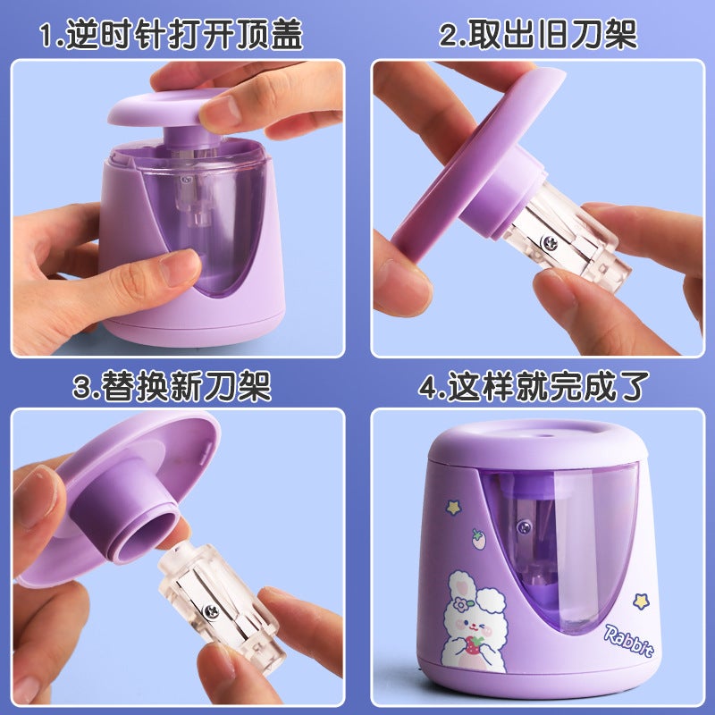 Automatic Electric Pencil Sharpener for Kids, Rechargeable - Image 4