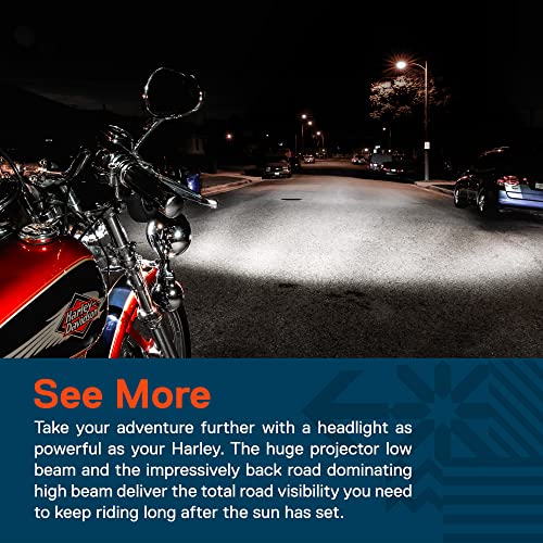 ONLINE LED STORE TRUE MODS 5.75" Harley LED Headlight for Harley Davidson [Chrome-Finish] [HALO DRL] [DOT Compliant] Round LED Motorcycle Headlight Dyna Street Bob Super Wide Glide Low Rider Night Rod Train Softail - Image 4
