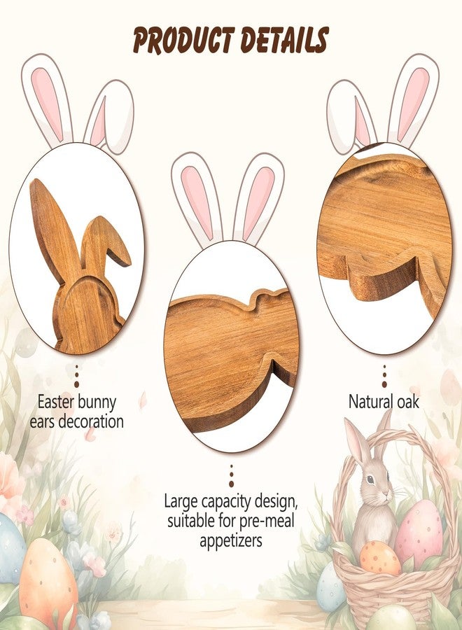 Yoshiky Farmhouse Bunny Serving Wood Trays, Nesting Rabbit-Shaped Wooden Charcuterie Serving Platters for Easter or Spring Rustic Decorative - Image 4