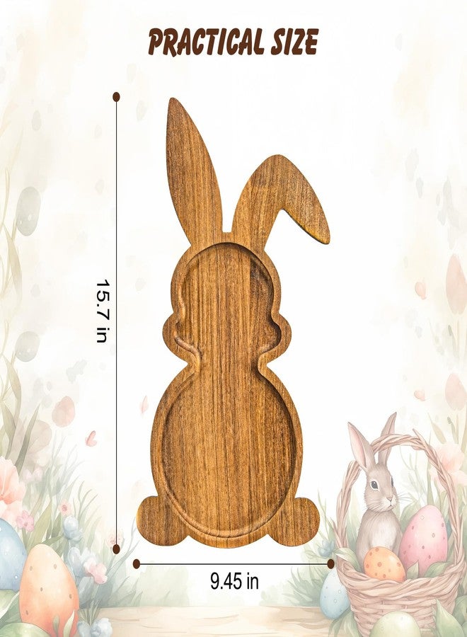 Yoshiky Farmhouse Bunny Serving Wood Trays, Nesting Rabbit-Shaped Wooden Charcuterie Serving Platters for Easter or Spring Rustic Decorative - Image 2