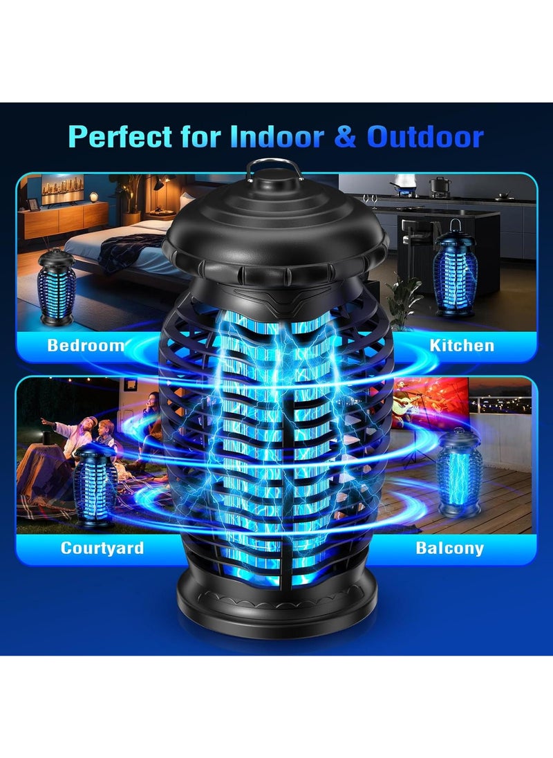 Y&D - Bug Zapper Outdoor/Indoor, 4200V High Powered Electric Mosquito Zappers Killer, Waterproof Insect Fly Swatter Zapper Mosquito Trap, Fly Traps, Insect Killer for Home,Garden,Backyard, Camping, Black - Image 1