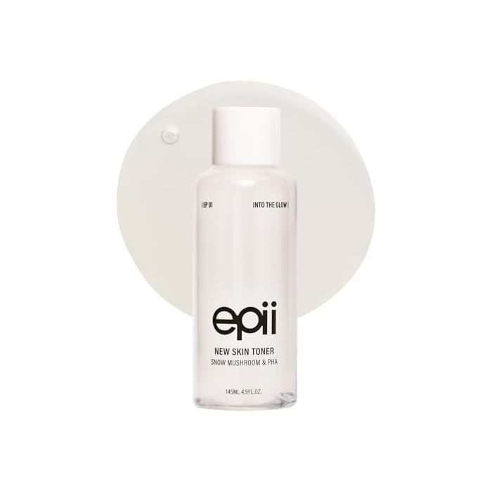 New Skin Toner - 5% PHA Gentle Exfoliating Toner with Snow Mushroom Hyaluronic Acid & Panthenol - Korean Skincare Toner for Glass Skin Glow Dull Skin Texture & Daily Hydration 145mL