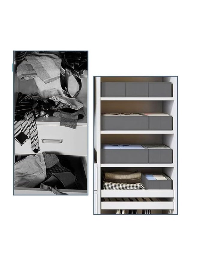 Drawer Storage Organizer for clothes 6 Pieces Drawer Organizer Tray Dividers Using For Socks Underwear Organizer Pajamas Baby Cloths - Image 4