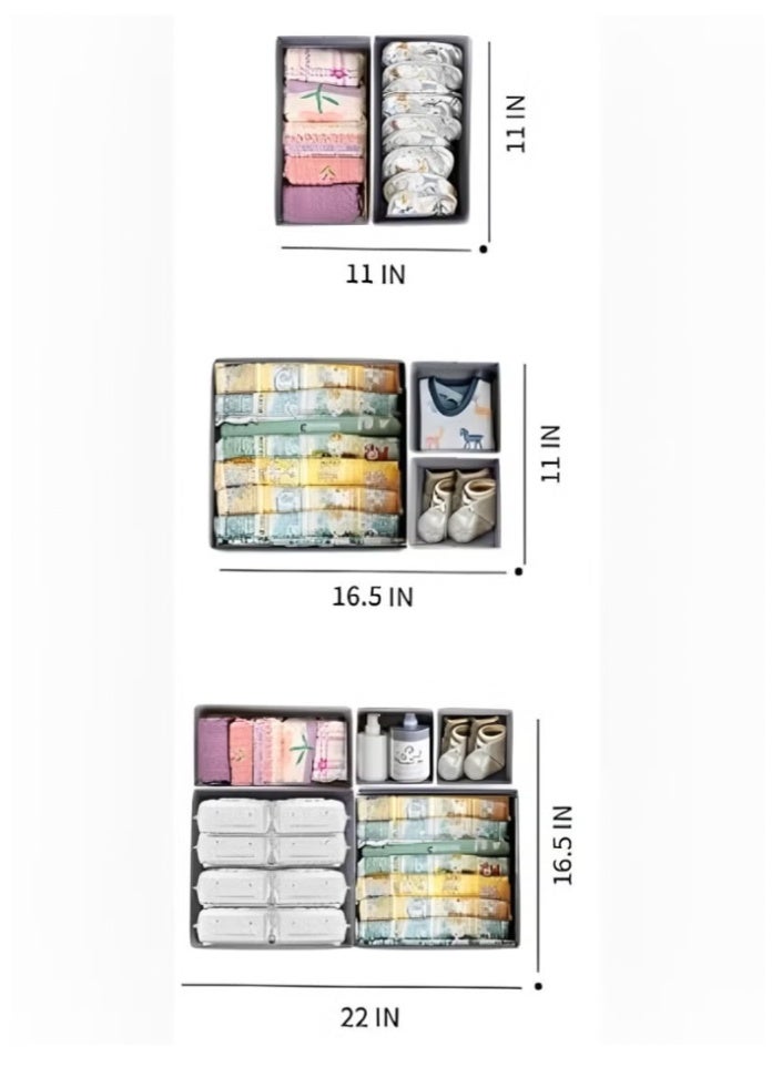 Drawer Storage Organizer for clothes 6 Pieces Drawer Organizer Tray Dividers Using For Socks Underwear Organizer Pajamas Baby Cloths - Image 3