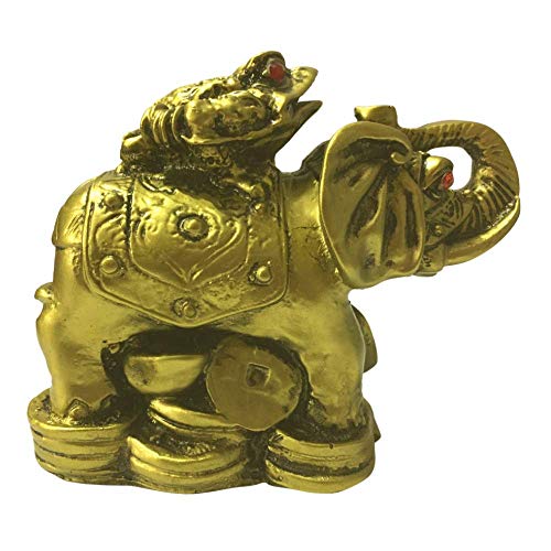 GJ Vastu Feng Shui Wish Completion Frog on Elephant for Wealth Showpiece - Pack of 2 - Image 5