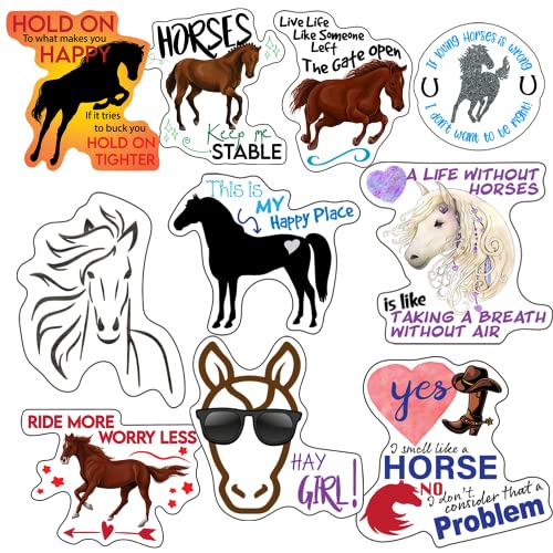 Leann Michael ASaBee Horse Stickers Perfect Horse Gifts for Girls Women Kids Teenagers Extra Sticky Durable 100 Percent Vinyl Work Great On Water Bottles A Laptop Car Decal Or As Party Favors - Image 1