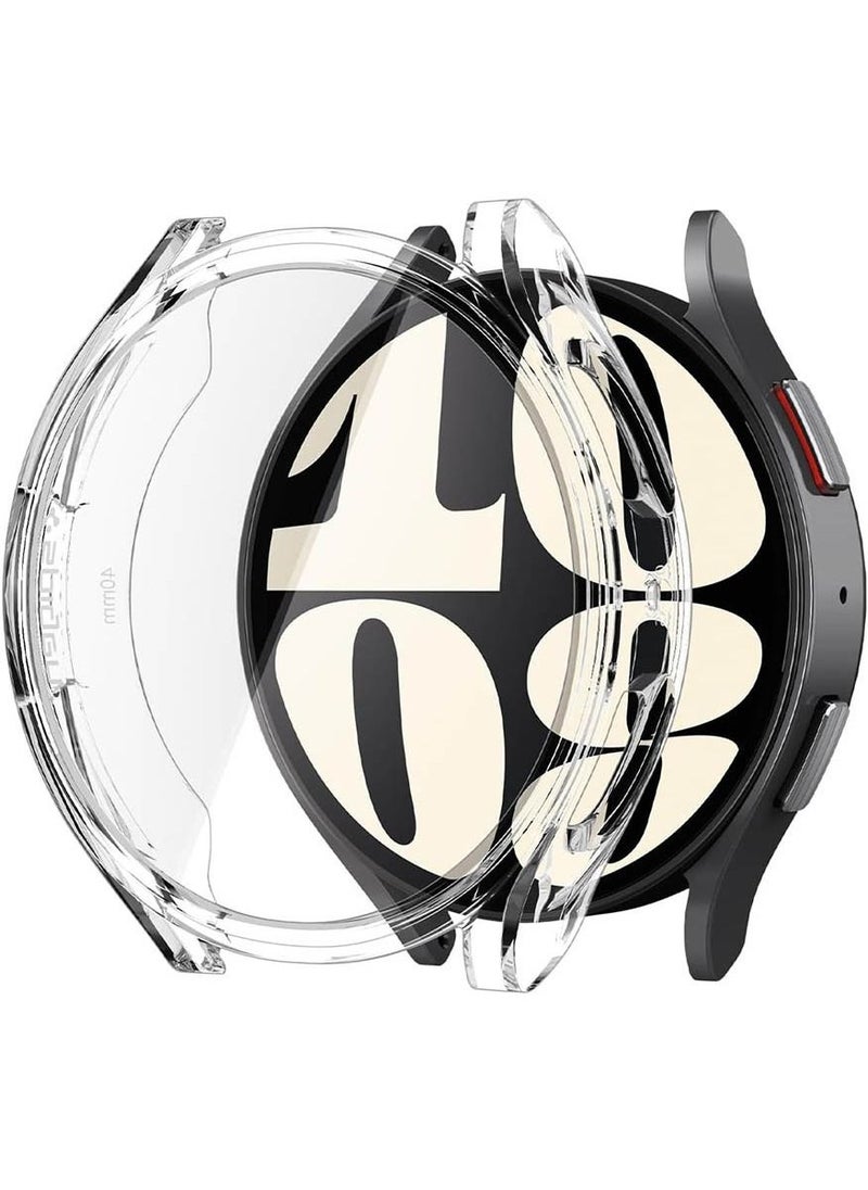 Spigen - Ultra Hybrid for Samsung Galaxy Watch 6 40mm Case Cover with Built-in Screen Protector (2023) - Crystal Clear - Image 1