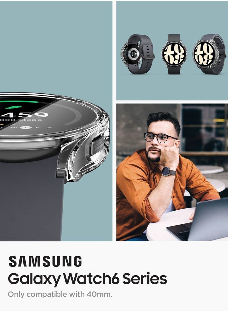 Spigen - Ultra Hybrid for Samsung Galaxy Watch 6 40mm Case Cover with Built-in Screen Protector (2023) - Crystal Clear - Image 1