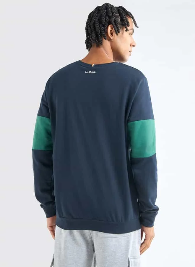 Splash FAV Solid Sweatshirt with Crew Neck and Long Sleeves