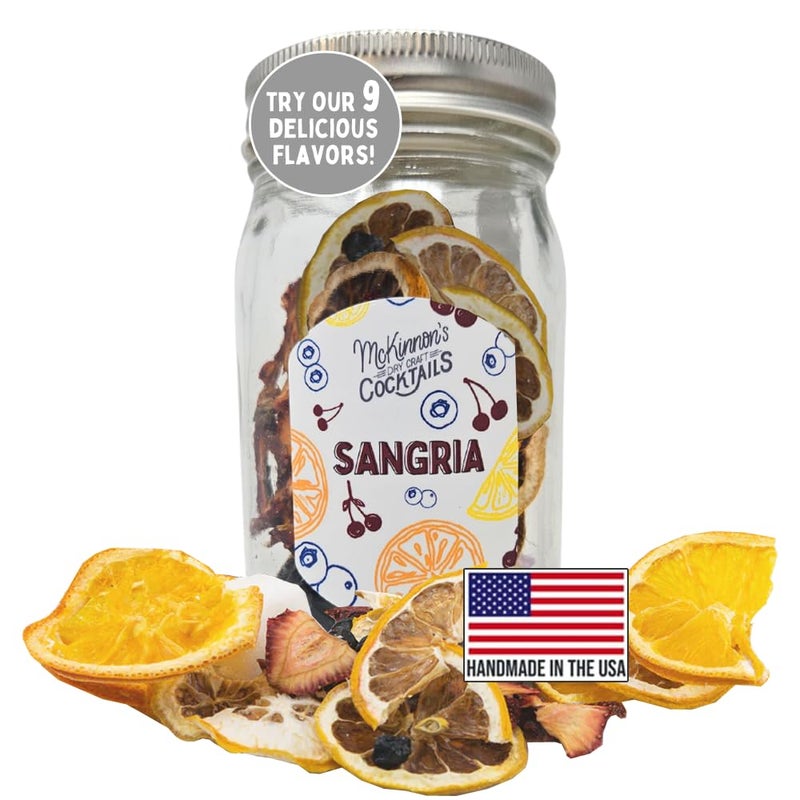 McKinnon’s Dry Craft Cocktails Dehydrated Fruits and Herbs, DIY Mixology, Infusion Kit, Mason Jar Serves 8 - 16 Drinks (Sangria, 1 Jar) - Image 1