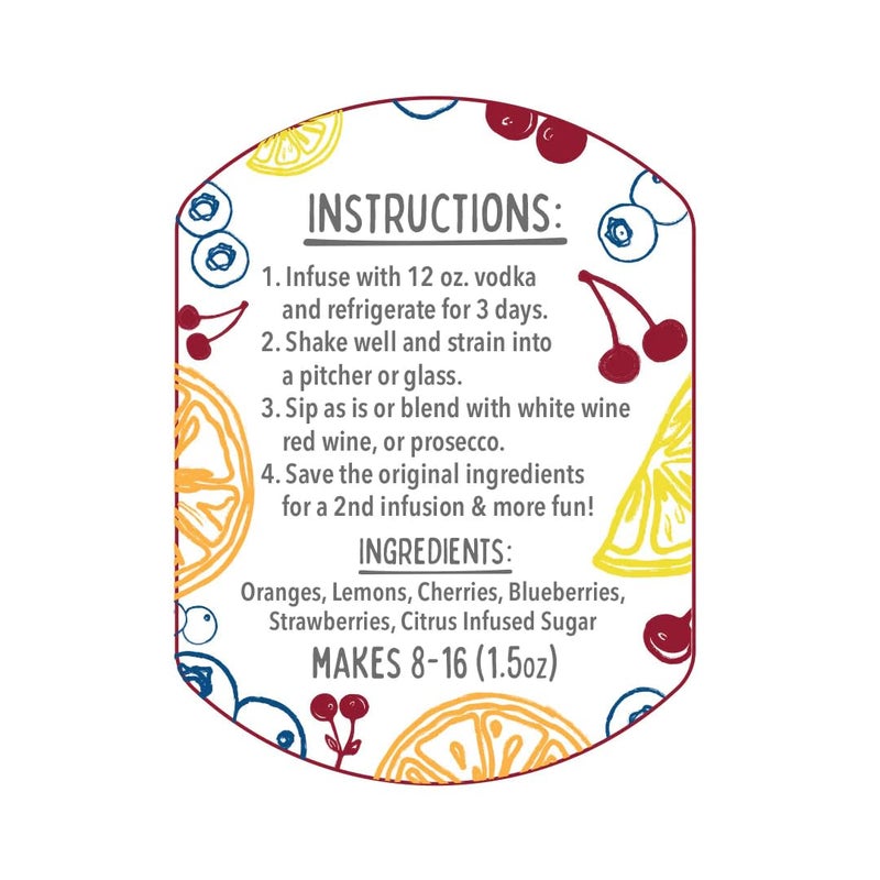 McKinnon’s Dry Craft Cocktails Dehydrated Fruits and Herbs, DIY Mixology, Infusion Kit, Mason Jar Serves 8 - 16 Drinks (Sangria, 1 Jar) - Image 3