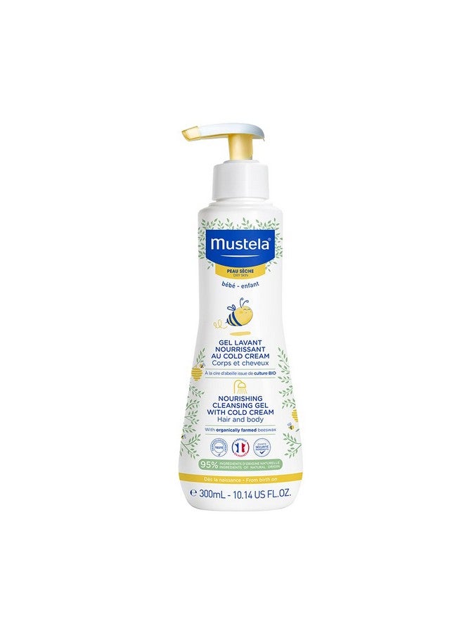 Mustela Nourishing Cleansing Gel with Cold Cream - Gentle Baby Cleanser, Natural Plant-Based Ingredients - Hypoallergenic & Dermatologist Tested - 300ml - Image 1