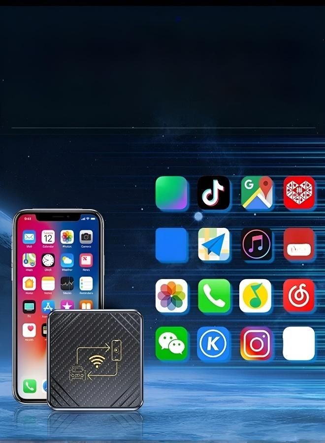 محول كاربلاي لاسلكي عالمي للسيارة محول ذكي أندرويد أوتو يدعم شبكة 4G وتقسيم الشاشة - Image 5