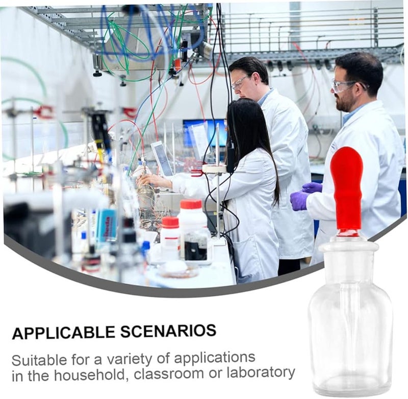 6Pcs Glass Dropper Bottles with Rubber Tips for Science Lab and Classroom Reagent - Image 5