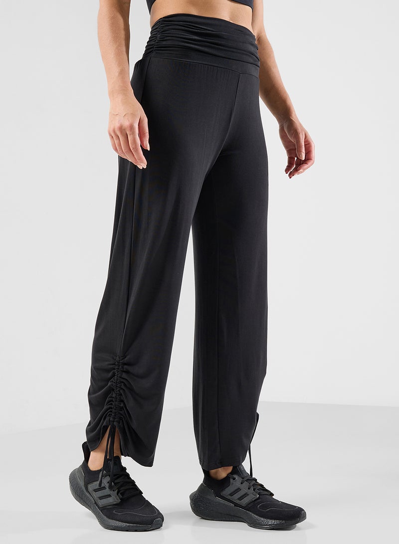 FRWD Ruched Waist Straight Fit Jersey Pant  - Image 2