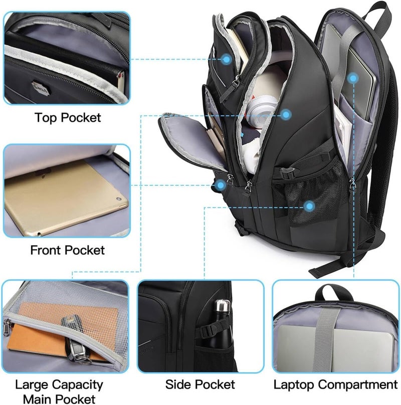 Red Lemon Nomad Pack KAKA Business laptop Backpack for men women Water-Resistant fit 15.6 Inch Laptop Backpack Travel Durable Backpack (Blue) - Image 2