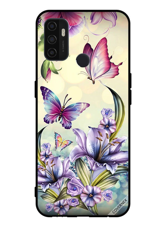 Covernex Protective Case Cover For Oppo A11s Purple Flowers & Butterflies - Image 1