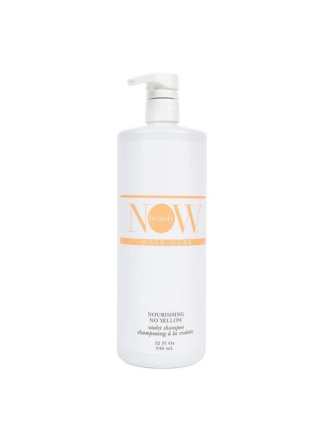 NOW BEAUTY Nourishing No Yellow Violet Shampoo Purple Toner Shampoo To Reduce Brassiness Enhance Shine And Strength Hydrate And Renew Colortreated Hair Paraben And Sulfate Free 32 Oz - Image 1