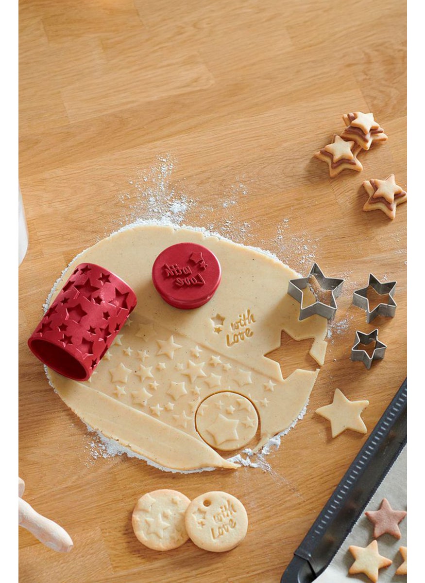 Tchibo Stainless Steel 3 In 1 Cookie Tool, Red  - Image 1