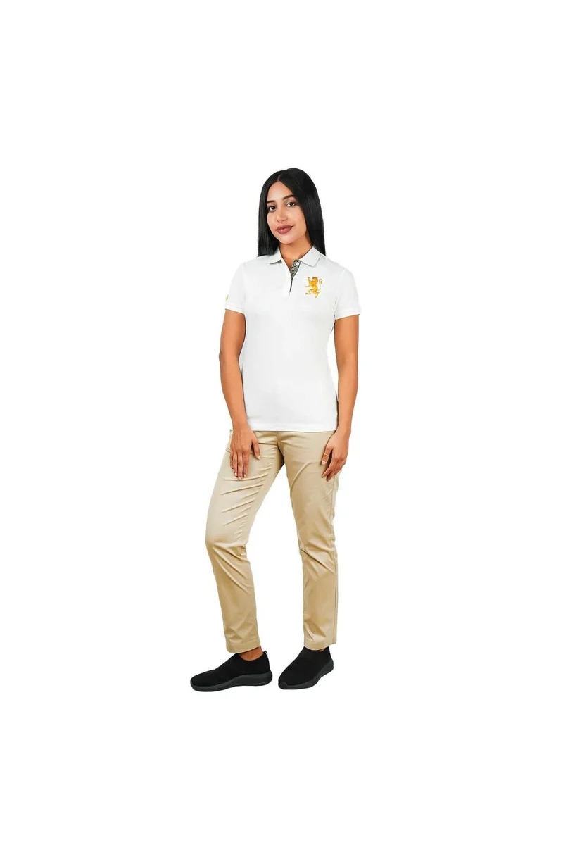 GIORDANO Women's White Lion Polo Shirt