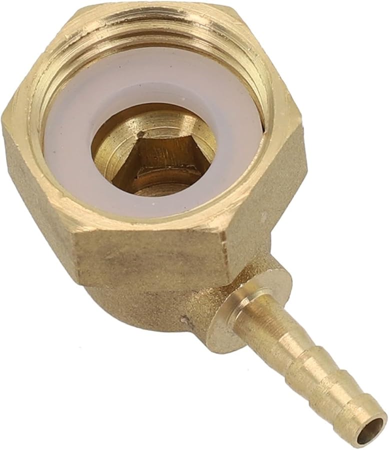 Brass Barb Hose Tail Connector 4MM Water Gas Pipe Fitting Adapter with Movable Nut - Image 3