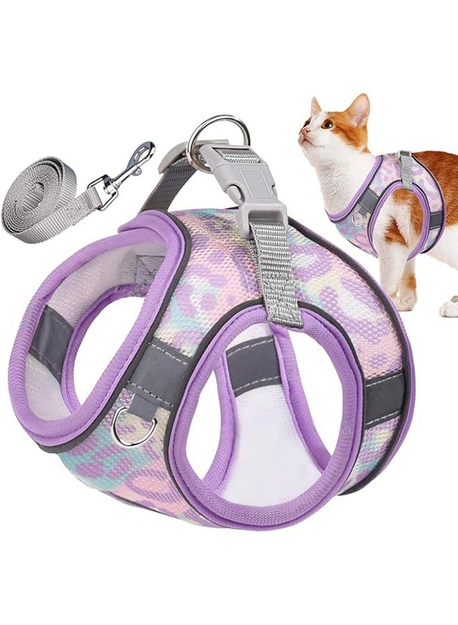 حزام كلب صغير بدون شد، حزام كلب قابل للتعديل، سترة مبطنة سهلة التحكم، حزام عاكس للحيوانات الأليفة بدون شد للمشي في الهواء الطلق والتدريب (لون عشوائي) - Image 1