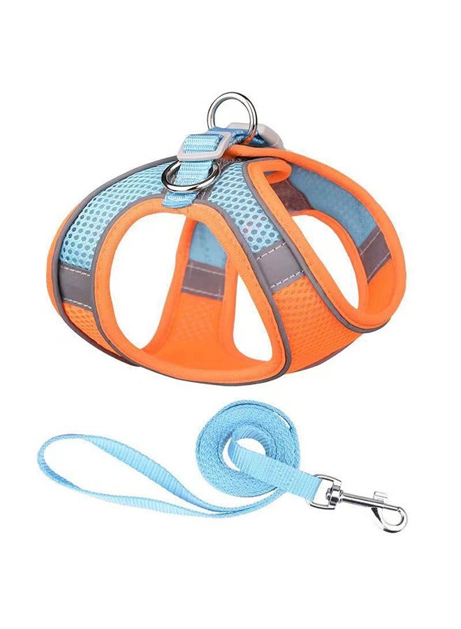 حزام كلب صغير بدون شد، حزام كلب قابل للتعديل، سترة مبطنة سهلة التحكم، حزام عاكس للحيوانات الأليفة بدون شد للمشي في الهواء الطلق والتدريب (لون عشوائي) - Image 4