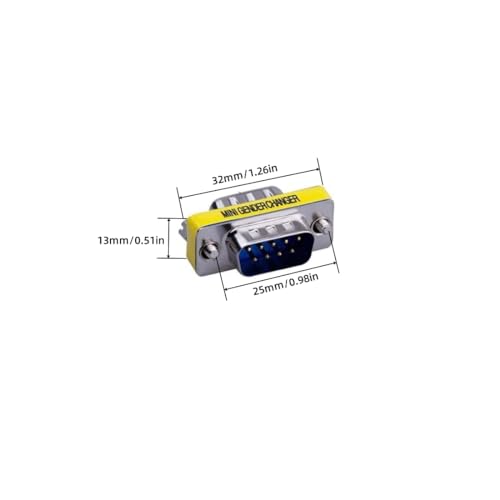 LuoQiuFa 2 Pack Rs232 Serial Cable 9 Pin DB9 Male to Male Gender Changer Coupler Adapter Connector - Image 2