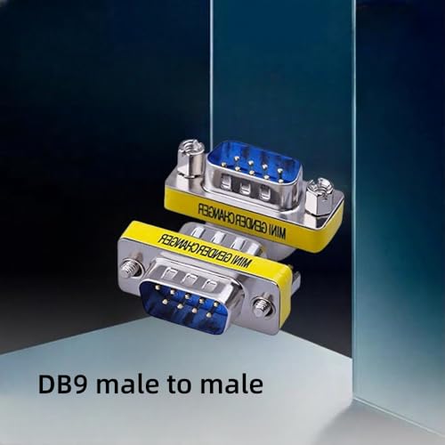 LuoQiuFa 2 Pack Rs232 Serial Cable 9 Pin DB9 Male to Male Gender Changer Coupler Adapter Connector - Image 4