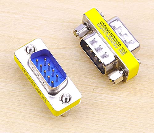 LuoQiuFa 2 Pack Rs232 Serial Cable 9 Pin DB9 Male to Male Gender Changer Coupler Adapter Connector - Image 3