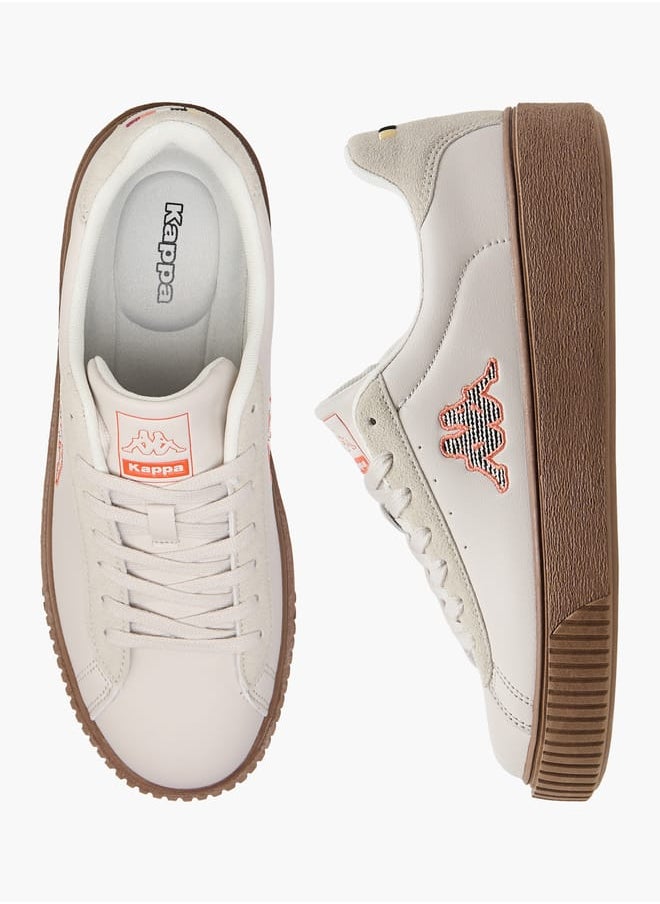 Kappa - Women's Logo Applique Sneakers with Lace-Up Closure - Image 1