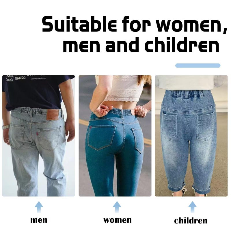 Fizzest Jeans Button Tightener Pants Adjuster Waist Tightener for Pants Women Men and Children,Waist Clip Pack of 6 Black - Image 4