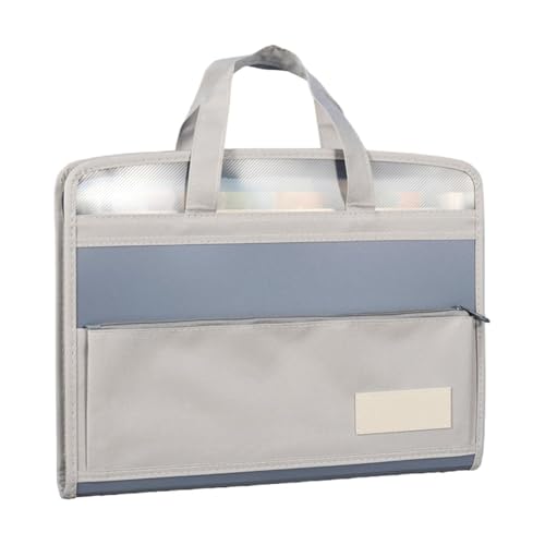FEXONXA Folder Bag for Certificates and Documents – 13-Pocket A4 Size Expanding File Folder Bag with Zipper Closure, Waterproof Document Organizer with Handle and Front Compartment (Multicolour) - Image 1